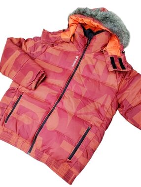 Reebok Orange 70% Down 30% Feather Winter Jacket Size: Large